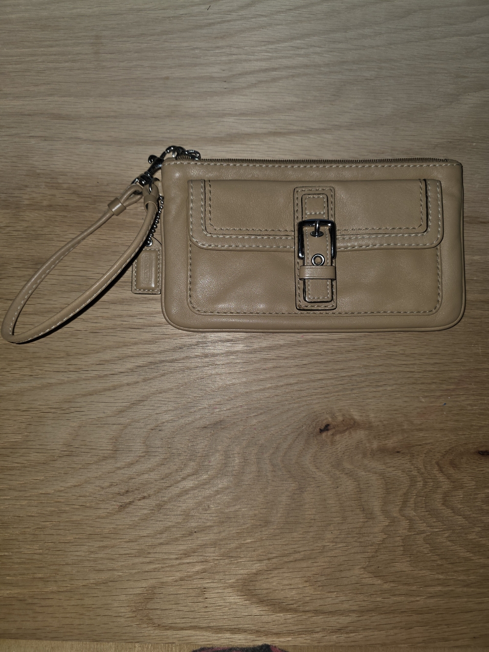 Coach Soho Beige Wristlet